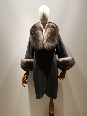Cashmere Coat Collar Fox