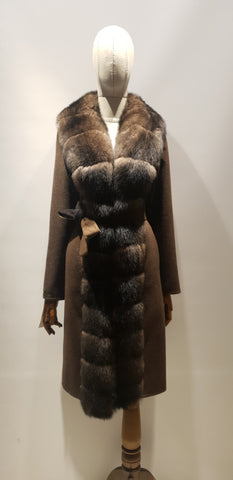 Cashmere Coat Collar Fox